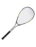 JELEX Power One Squashschläger aus leichtem Aluminium, robust und bruchsicher, mit ergonomischem Griff. Bespannung-Bild: 14 × 19, Gewicht: 220 g. Für Damen und Herren in Dunkelrot und Navy (Navy)