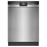 Siemens SN43ES14VE, iQ300 Smarter Geschirrspüler, Unterbau-Spülmaschine mit Besteckschublade, 60 cm, automatische Türöffnung dank autoOpen dry, besonders leise mit iQdrive-Motor, aquaStop, Edelstahl