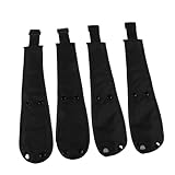 ERINGOGO 4 Stück Kinderwagen Zubehör - Möbelgurt Gurtpolster Für Kinderwagen Schrittpolster Für Kinderwagen Kindersicherheitsgurt Black Oxford-stoff