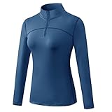 Sport Shirts FüR Damen, Yoga Jacke Damen Gym Langarm Sport Oberteile - Laufjacke Sportjacke Tops Fitness Shirt Atmungsaktive ReißVerschluss Leicht Trainingsjacke Mit Daumenloch
