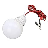 Xiuganpo LED-Camping-Zelt-Laterne, Hohe Helligkeit, Energiesparend, 12 V, 5 W, Notfall-Glühbirne für den Außenbereich, mit Haken Zum Angeln