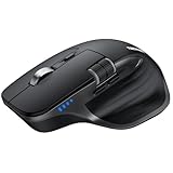 TECKNET Bluetooth kabellose Maus(BT 5.0/5.0+2,4G), Seitliches Mausrad, Superschnelles Scrollen, Wiederaufladbare Ergonomische, Maus Silent Mouse 4800 DPI, 7 Tasten, für Mac OS,Windows, Schwarz