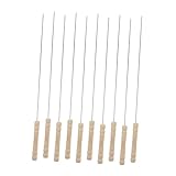 CLISPEED 10 Stück Bbq Spieße Grillspieße für Fleisch Gemüse und Meeresfrüchte Wiederverwendbare Kabob Spieße für Camping und Gartenpartys Hochwertige und Langlebige Grillzubehörteile