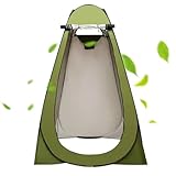 Pop-Up-Duschzelt, faltbar, Wechselzelt für den Außenbereich, tragbare Sanitärkabine für lange Reisen, mit Badelatterie und Wickelunterlage für Erwachsene und Kinder