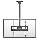 BONTEC TV-Deckenhalterung, neigbar und schwenkbar, 6-fache Höhenverstellung für 26-65 Zoll TV Decke, bis zu 45 kg, TV Wandhalterung max. VESA 400x400 mm