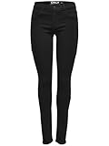 ONLY Damen onlRAIN REG CRY6060 NOOS Skinny Jeans, Schwarz (Black Denim), 38/L34 (Herstellergröße: M)