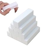 SGERUFZ 10 Pcs Weißer Nagelfeile Schleifblock Polierblock der neuen Generation mit 4 Feil- und Polierflächen für Maniküre Pediküre und Nagelmodellage