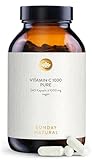 SUNDAY NATURAL® Pure Vitamin C Hochdosiert – Reines Vitamin C 1000mg pro Kapsel – Hochwertige Ascorbinsäure mit ≥ 99 % Reinheit - 240 vegane Kapseln – Laborgeprüft, ohne unnötige Zusätze