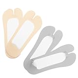 TOVINANNA 2 Paare Ultra Dünne Zwei Zehen Socken Damen Atmungsaktiv Baumwollsohle Rutschfest Unsichtbar Sommer Liner für Sandalen Freizeit Sport
