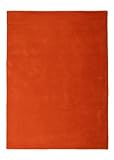 carpetfine handgefertigter Wollteppich Gabbeh Lola Orange 40x60 cm Weich, Hochwertig, Zeitlos | Reine Schurwolle für Gemütlichkeit & Eleganz im Wohn- und Schlafzimmer