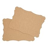 DIN A6 Vintage Karten Set Blanko zum Basteln und Selbstgestalten 300 g/m² Kraftpapier Graspapier Tonkarton Fotokarton (Kraftpapier 300g/m², 25 Karten)