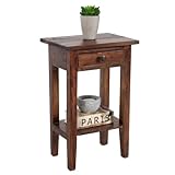 invicta INTERIOR Massiver Telefontisch Hemingway Mahagoni Shabby Chic Coffee Beistelltisch Landhaus Stil Vintage Kleiner Tisch Landhausstil Telefontischchen aus Holz