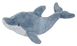 Wild Republic 20661 Republic 22449 Plüsch Delfin, Cuddlekins Kuscheltier, Plüschtier, 20 cm, Schwarz