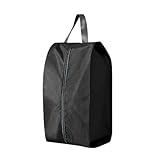 Reisetaschen für Schuhe – wasserdichte Schuhbeutel | Schuhbeutel Organizer zur Aufbewahrung von Gegenständen mit Reißverschluss für Hausschuhe, Turnschuhe, Golfschuhe, Schwarz , Extra groß, Verweis
