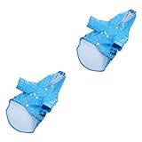 iplusmile 2 Stück Faltbare Hunde Reflektierend Haustiersicherheit Blaue Welpen Nachthund Für Kleidung Regenmantel Kleine Regenjacke Mit Kapuze Katze Poncho Welpe Wiederverwendbar