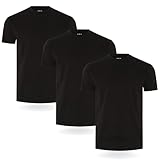 Fm London Herren-t-shirt (3/5er-pack) Herren T-Shirt , Schwarz (3er-pack), L
