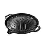 Gusseisen-Grillpfanne – 27,9 cm antihaftbeschichtete Steakpfanne für Outdoor-Grill, Grillplatte, perfekt zum Grillen, Braten und Kochen, robuste Pfanne zum Grillen, ideal für Steaks, Burger und