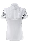 Start Patricia Turnier-T-Shirt für Frauen Turniershirt, Turnierbluse, Damen Mädchen Damenshirt Mädchenshirt Reitshirt Stehkragen Competition, Showshirt (as3, Alpha, l, Regular, Regular, Weiß)