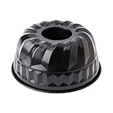 Gugelhupfform, Karbonstahl Gugelhupf Backform, Rund Gugelhupfform 24 cm, mit Antihaftbeschichtung, für Gugelhupf Pudding Brot, Gleichmäßige Wärmeverteilung, Robust & Gesund, Leicht zu Reinigen