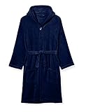 Playshoes Unisex Kinder Fleece-Bademantel Morgenmantel, marine, 134/140