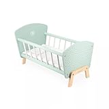 JANOD - Zen Bett aus FSC-Holz - Rollenspielzeug - Puppenbett mit Hasen-Kopfkissen und Decke - Puppenzubehör - Ab 3 Jahren, J05902