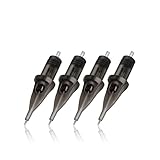 jingingy Tätowierung 10 STÜCKE Einweg Tattoo Nadeln 0,3 mm 0.35mm Rundlage Sterilisierte Sicherheitskartusche Tattoo Nadel mit Membransystem (Size : 1209RL 0.35MM)