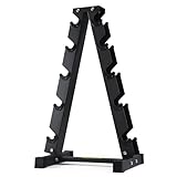 PhysKcal 5-Tier Kurzhantel Rack,Hantelablage für Kurzhanteln, Strapazierfähiger Stah, 250kg Belastbarkeit, Hantelständer Hantelablage