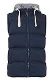 Blend BHJens Herren Weste Steppweste Outdoor Weste mit Kapuze Stehkragen Eingrifftaschen Regular fit, Größe:XL, Farbe:Navy (70230)