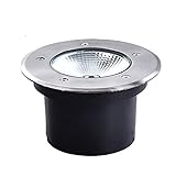 WZYDYDY Bodeneinbaustrahler 15W COB Bodenleuchte Hohe Helligkeit IP67 Wasserdicht, für Gärten, Pavillons, Terrassen(Warmweiß,24V)