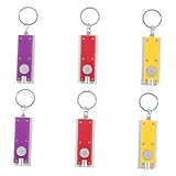 Gatuida 6 Stück LED Schlüsselanhänger Taschenlampen Kreative Kleine Schlüsselleuchte mit Weißem Licht Langlebig und Stilvoll Praktische Mini Taschenlampen für Männer und Zufällige Farbe
