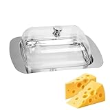 Butterdose mit Deckel – Küsten-Butterbehälter | rutschfeste Butterdose mit Aufsatzdeckel, rutschfeste Aufbewahrung für West Coast/East Coast Butter, Kühlschrank-Butterbehälter, Butterbehälter