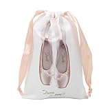 Schuhbeutel Für Tänzer - Staubdichte Aufbewahrungstasche Aus Satin | 18x28cm Zugschnur-Beutel Für Ballett-, Tanz- & Trainingsschuhe | Waschbarer Reise-Organizer Für Schule, Bühne & Alltag