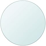 vidaXL Tischplatte Gehärtetes Glas Ø 600mm Tisch Glasplatte Platte Glastisch