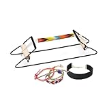 NUOBESTY Einstellbarer Edelstahl Perlenwebrahmen DIY Beading Loom Für Schmuckherstellung Armbänder Und Halsketten Robustes Langlebiges DIY Beads Chain Tool Für Handgefertigte Perlenarbeiten