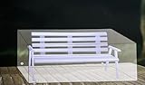 Abdeckhaube für Gartenbänke anthrazit für 2-Sitzer Bank 130x60x80cm Möbelabdeckung Schutzhülle Schutzplane Gartenbank Bank abdecken Hülle Folie Plane Witterungsschutz Abdeckhaube