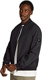 Tommy Hilfiger Herren Bomberjacke Branded mit Baseballkragen, Schwarz (Black), XL