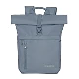 Travelite Handgepäck Rucksack, Laptop Rucksack 15,6 Zoll, BASICS, Reiserucksack Rolltop Funktion, 60 cm, 35 Liter