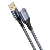 ANMIEL USB Verlängerung Kabel 3M geflochtenes USB 2.0 Verlängerungskabel Typ A Stecker auf A Buchse Datenübertragung Verlängerungskabel für USB Flash Drive/Festplatte/Drucker/Webcam