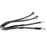 HKM SPORTS EQUIPMENT Ausbinder mit Elastikeinsatz, schwarz, Pony Ausbindezügel-6255 S