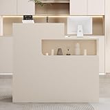 Heliosrider Empfangstheke & Empfangstresen – Theke mit offenen Ablagen, Rezeptionstheke aus Holzwerkstoff für Friseursalon, Beauty Studio, Laden, Supermarkt, Kasse(with Drawer D)
