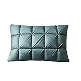 ZIHDKE 2 Stück, Gänsedaunen-Federkissen, Quetschfalten-Design, Bettkissen, Standard-/Queen-/Kingsize-Größe FüR Reisen(Green,51x76cm)