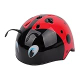 Kinderhelm - Fahrradhelm für Kinder in Marienkäfer-Form 3D | niedlicher Skaterhelm für Kinder | Sicherheitszubehör für Kinder | Helm für Kleinkinder | dekorativer Skateboardhelm