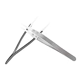 BELLIFFY 2st Pinzette Aus Keramik Wimpernpinzette Pinzette Für Eingewachsene Haare Nichtleitende Pinzette Wimpern-cluster-pinzette Pinzette Mit Gerader Spitze Damenpinzette Rostfreier Stahl