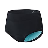 Homord Radunterhose Damen Gepolstert Gemütlich Fahrradunterhose Damen Atmungsaktiv Radsportunterwäsche mit 4D Gel Sitzpolster, Schwarz, XXL