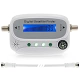 FiTspi LCD-Digitaler Satelliten-Finder, Satlink-Empfänger, HD-TV-Antennen, Signalempfänger, Sat-Decoder mit hoher Empfindlichkeit, Kompass, Alarm-Summer für TV, Satelliten-Signalstärke, Messgerät 13