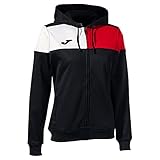 Joma Damen Mit Frau Crew V Kapuzenjacke, Schwarz, Rot, Weiß, S EU