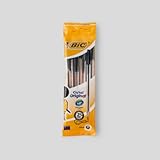 BIC 5 Kugelschreiber Cristal, schwarze Tinte, 5 Stück