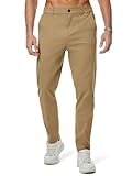Elegancity Herren Chino Hose Casual Chinohose Baumwolle Freizeithose Arbeitshose Stretch Outdoorhose Pants Trousers Business Khaki L