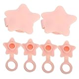 Ipetboom 6 Stück Teiliges Silikon Badewannenstöpsel mit Kinderfreundlichem Stern-Motiv Hygienisch Glatte Oberfläche Einsetzbar für Waschbecken Babybadewanne und Standardbadewannen Einfach