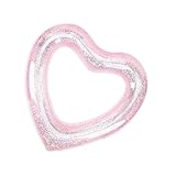 SUPVOX Aufblasbarer Herz Schwimmring mit Glitzer Einzigartiges Glitzerherz Design Platzsparend Zusammenfaltbar Unverzichtbares Schwimmzubehör für Draußen